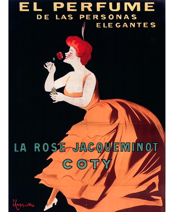 Advertising of La Rose Jacqueminot by Coty