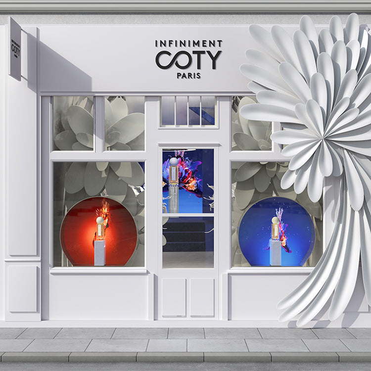 Infiniment Coty Paris Paris pop up store digital representation